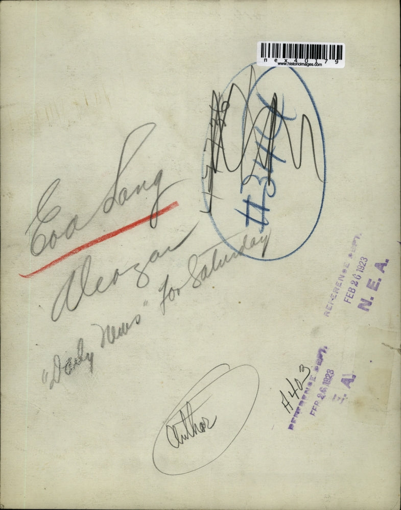 1923 Press Photo Eva Lang Aleazar - nex40179