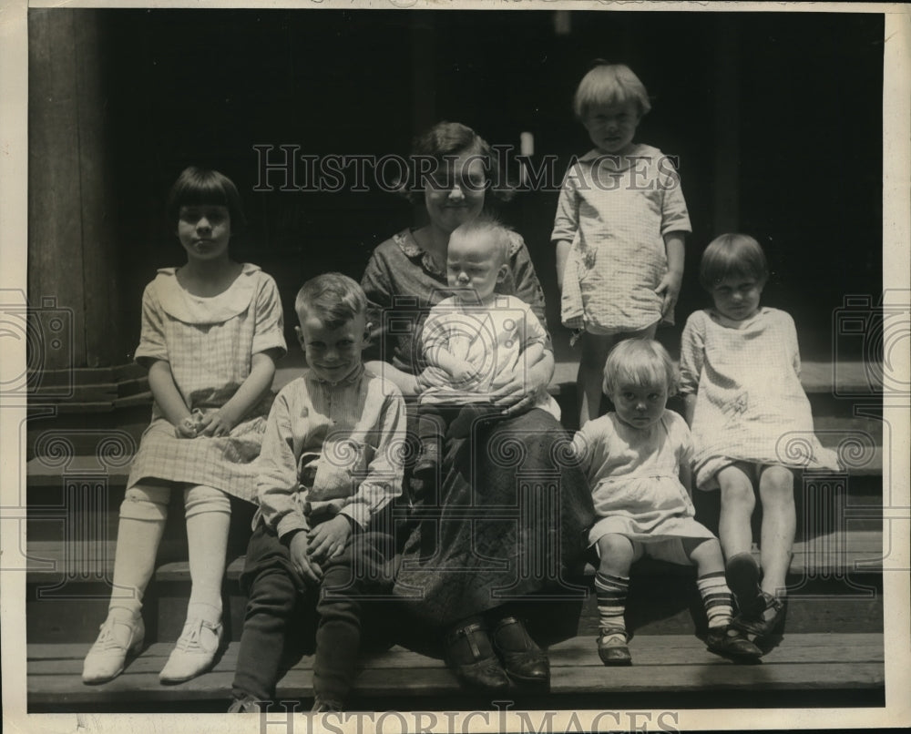 1924 Press Photo Family of James Earl Cummings