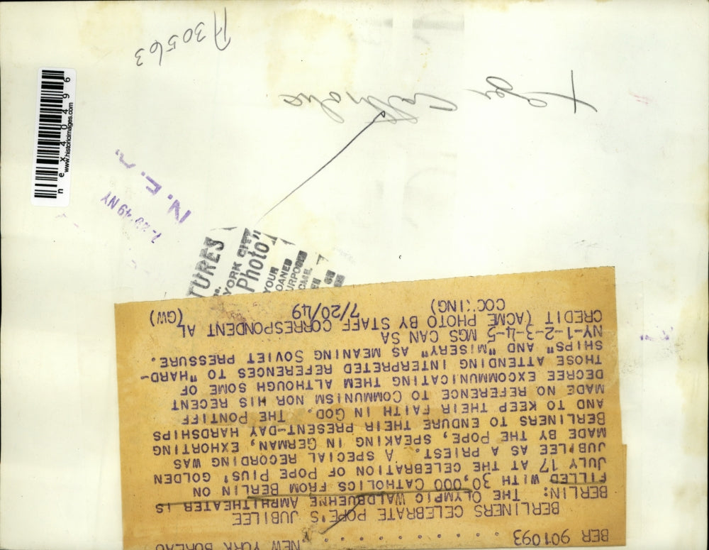 1949 Press Photo Berlin Olympic Waldbruehne Ampitheatre