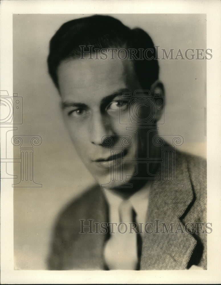 1931 Press Photo Larry Funk, Orchestra Director and Composer