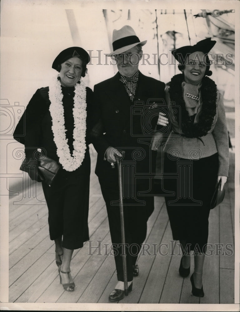 1935 Press Photo Roy Howard, Margaret Howard, Editor at Scripps Howard Newspaper