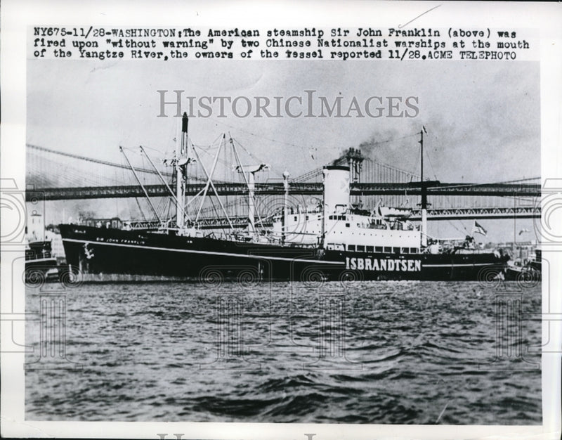 Load image into Gallery viewer, 1950 Press Photo Washington, American Steamship Sir John Franklin
