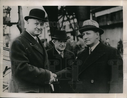 1936 Press Photo Postmaster General James A. Farley & R. K. Travers, Southampton