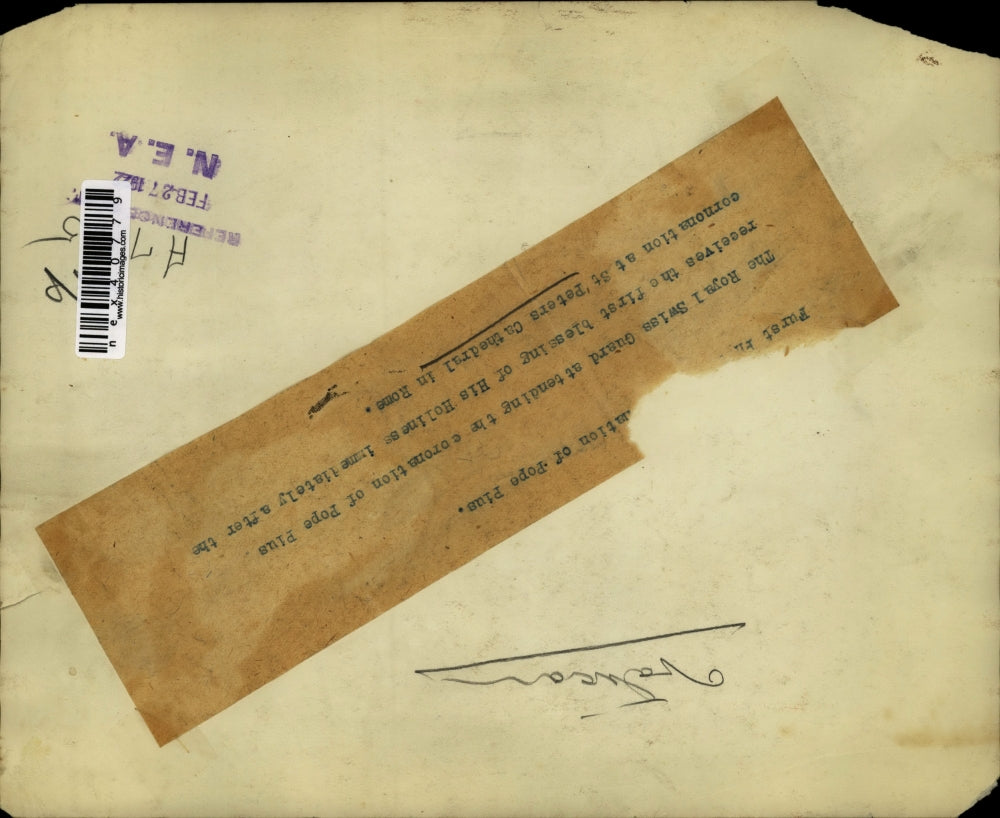 1922 Press Photo Royal Swiss Guard Attending Pope Pius XII Coronation, Rome