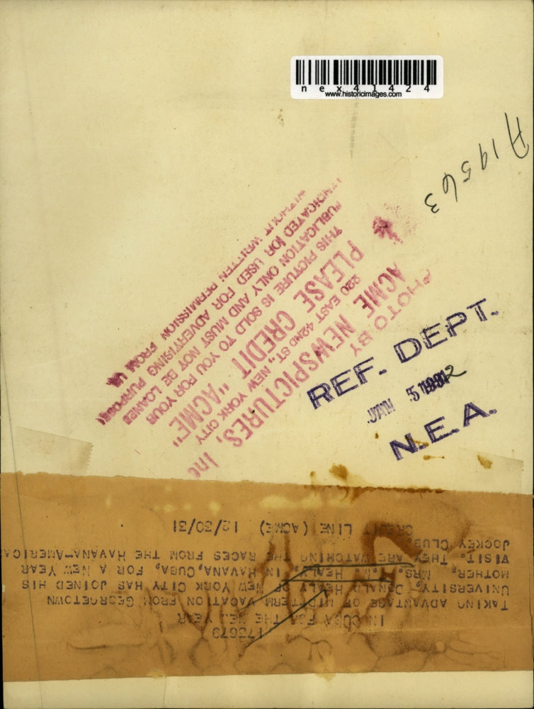 1931 Press Photo New York Socialites Donald Healy & Mother I.M. in Cuba