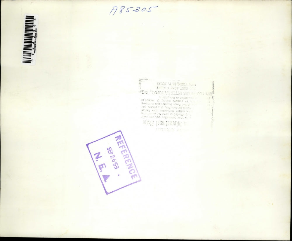 1969 Press Photo Former Governor of New Jersey, Robert Meyner greets some senior