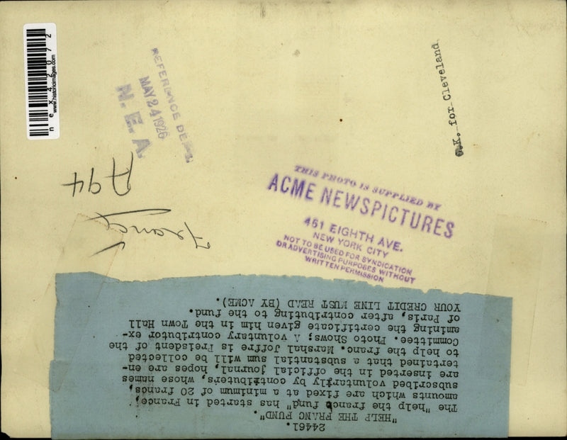 Load image into Gallery viewer, 1926 Press Photo 'Help the Franc' fundraiser in Paris.
