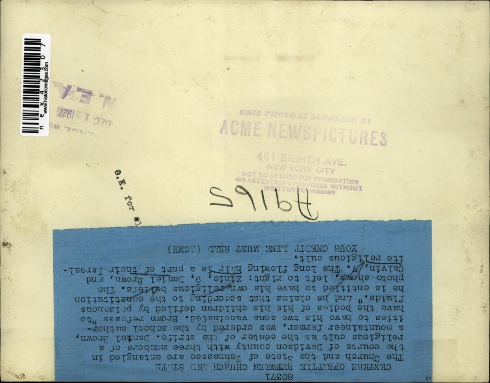 1927 Press Photo Daniel Brown, Zinie Brown, Calvin Brown in Court Battle