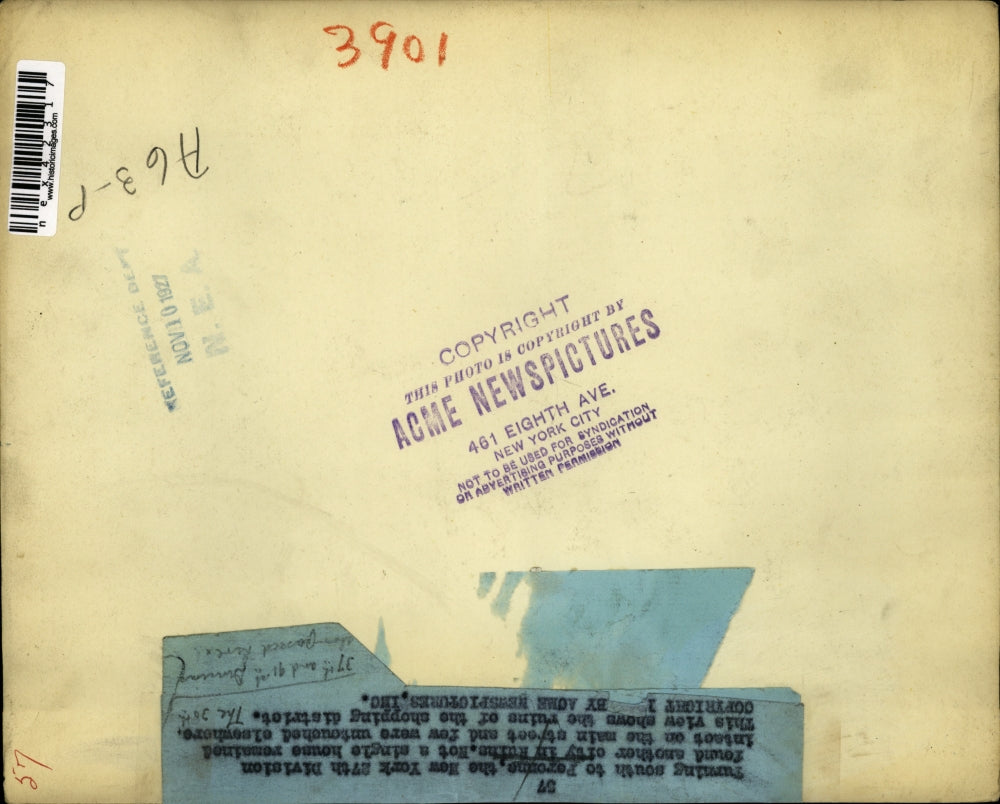 1927 Press Photo View of Ruins of a shopping district in Peronne