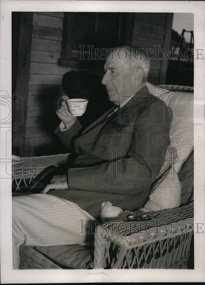 1939 Press Photo Author Booth Tarkington on 70th Birthday