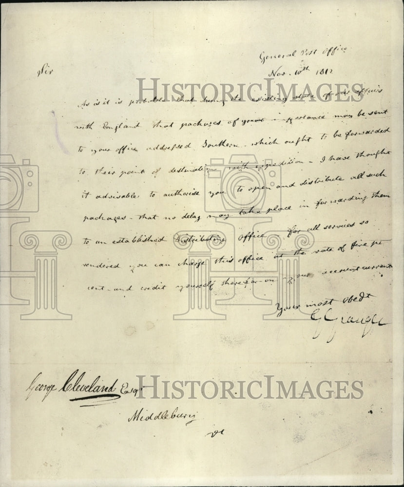 1922 Press Photo Postmaster Gen & Cabinet members' letters of instruction