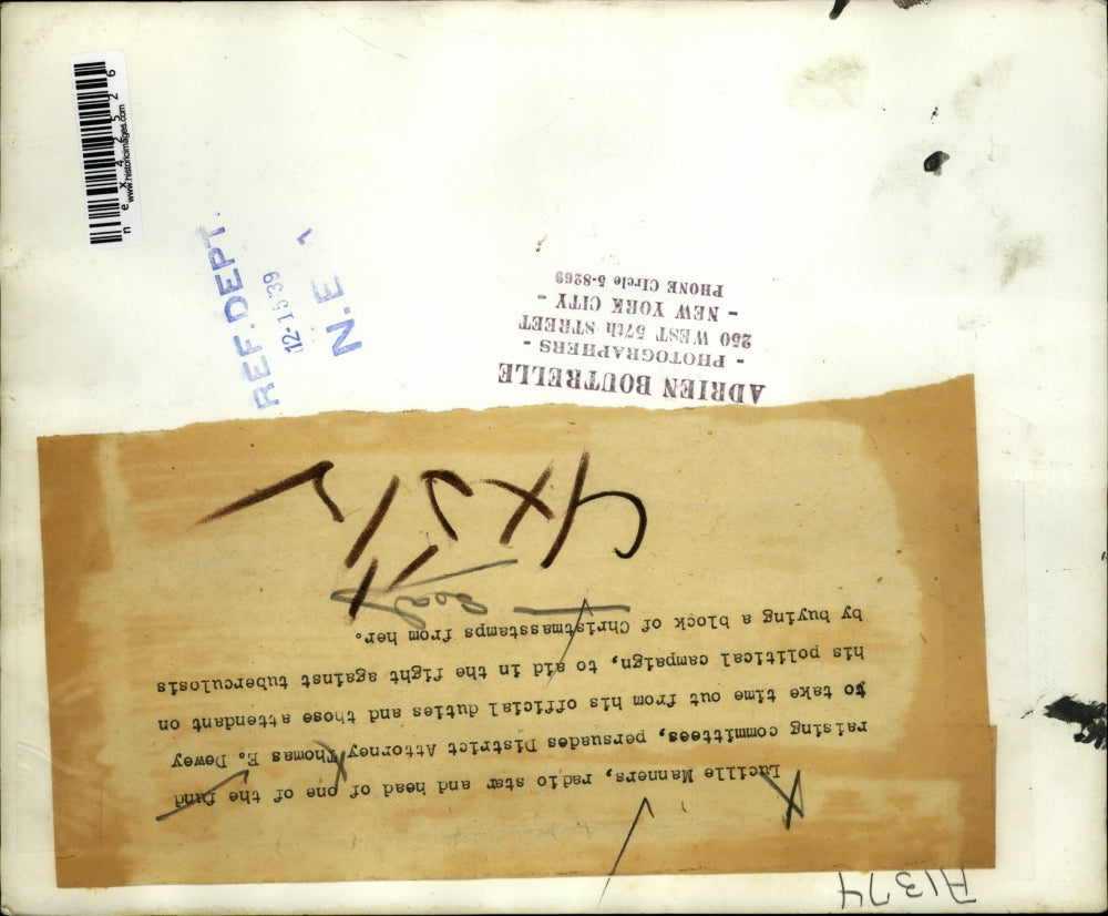 1939 Press Photo Radio Star Lucille Manners, District Attorney Thomas E. Dewey