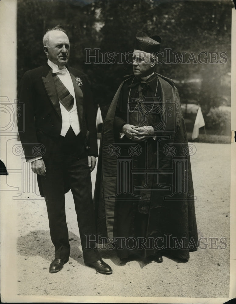 1929 Press Photo Cardinal Hayes & James Butler at Marymount College graduation