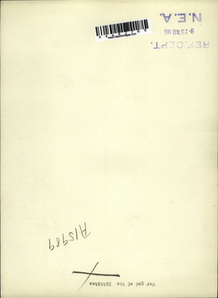 1940 Press Photo War God of Hittites Stone Carving