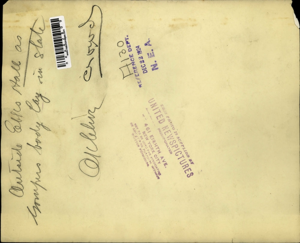 1924 Press Photo Outside Ellis Hall - nex42809