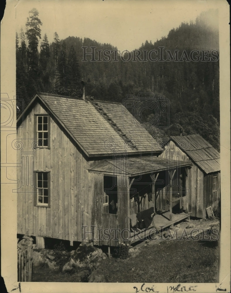 1922 Press Photo Sarloi Jacks Mountain Cabin Bridal Quarters
