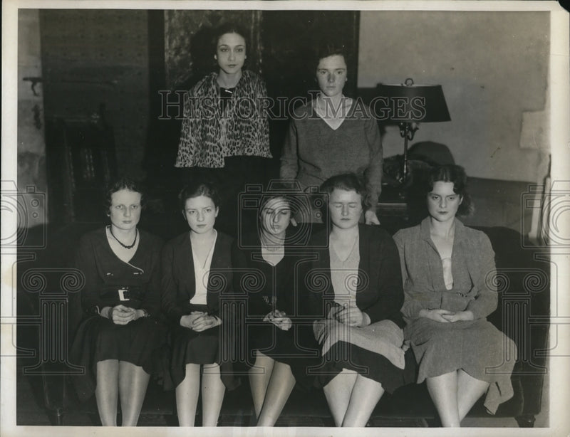 Load image into Gallery viewer, 1931 Press Photo Bryn Mawr College, E Young, E Foley, A Grant, J Bertnheimer

