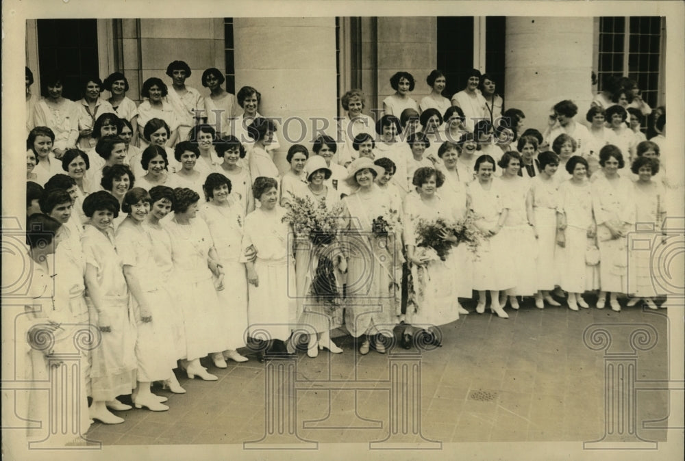 1924 Press Photo DAR Congress at Convention hall Mrs Cook, E Lejeune,M Grimes