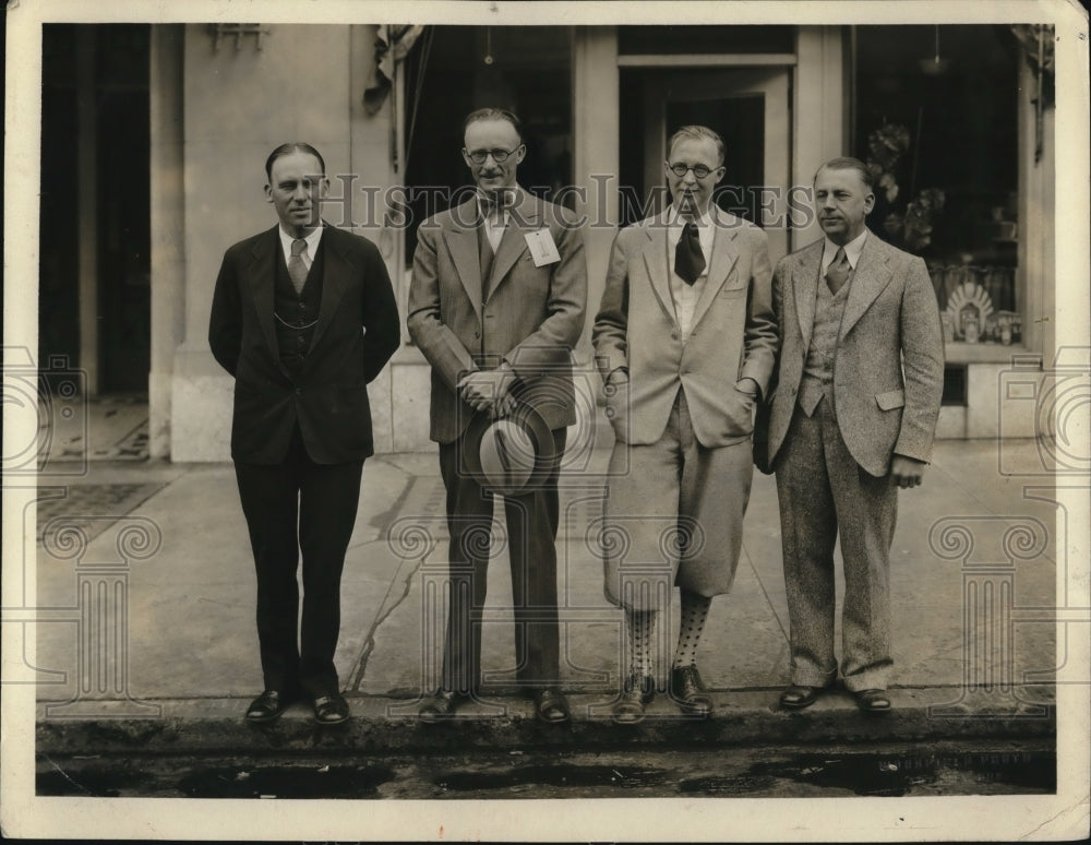 1930 Press Photo Alton Baker, R Chessman, WV McKinney, RR Cronise