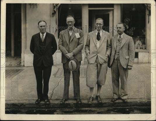 1930 Press Photo Alton Baker, R Chessman, WV McKinney, RR Cronise