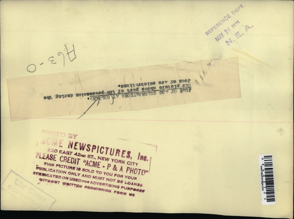 1931 Press Photo Procession during Joan of Arc celebrations at Orleans.