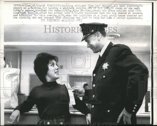 1962 Press Photo Dee Dee Wheeler Charged With Stealing By Mike Mattich