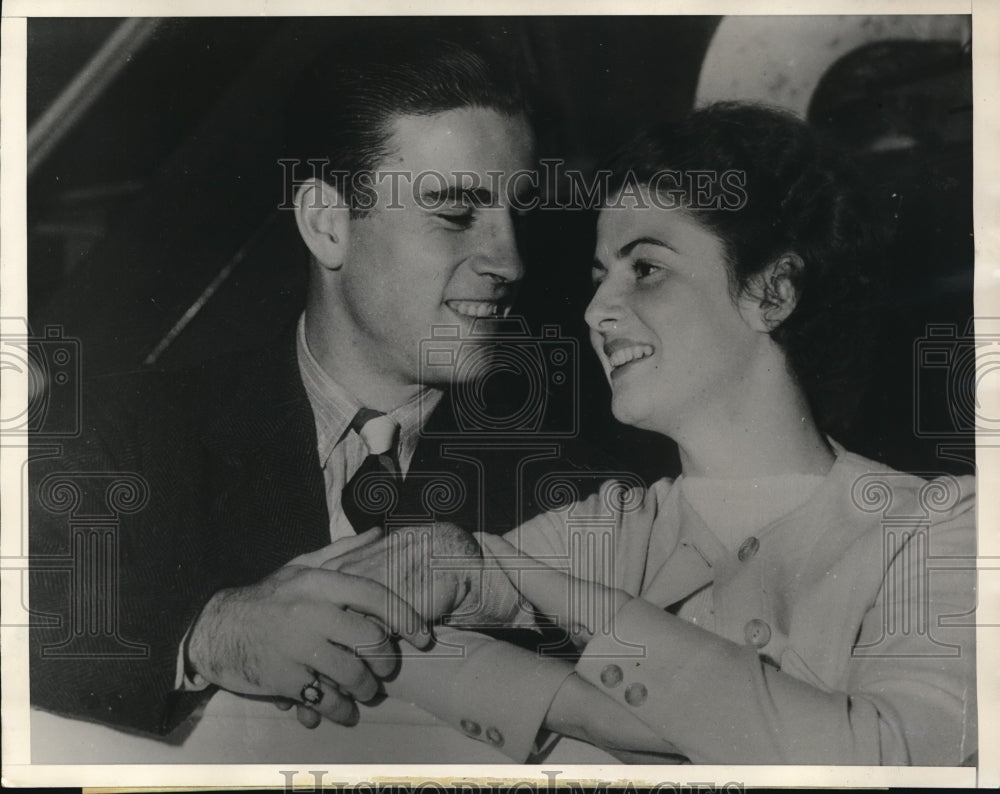 1936 Press Photo Mr & Mrs George Beban in Los Angeles on Santa Rosa liner