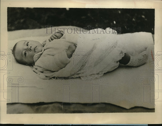 1928 Press Photo Baby Prince Tomislay of Jugo-Slavia