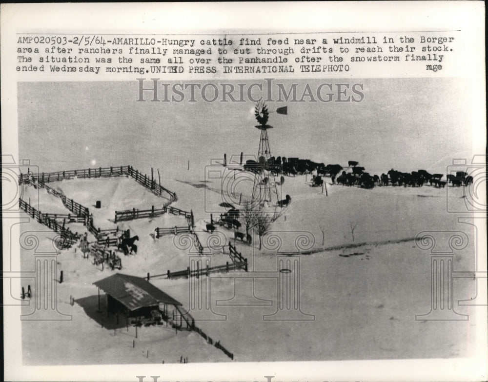 1954 Press Photo Amarillo Snow buildup - nex44719