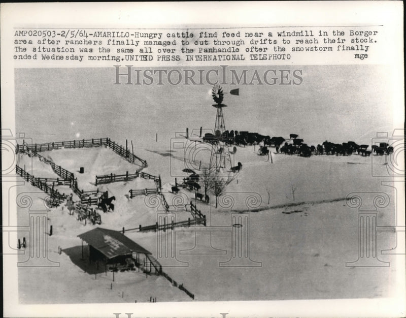 Load image into Gallery viewer, 1954 Press Photo Amarillo Snow buildup - nex44719
