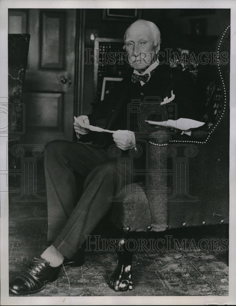 1934 Press Photo Sir Bindon Bloud - nex44763