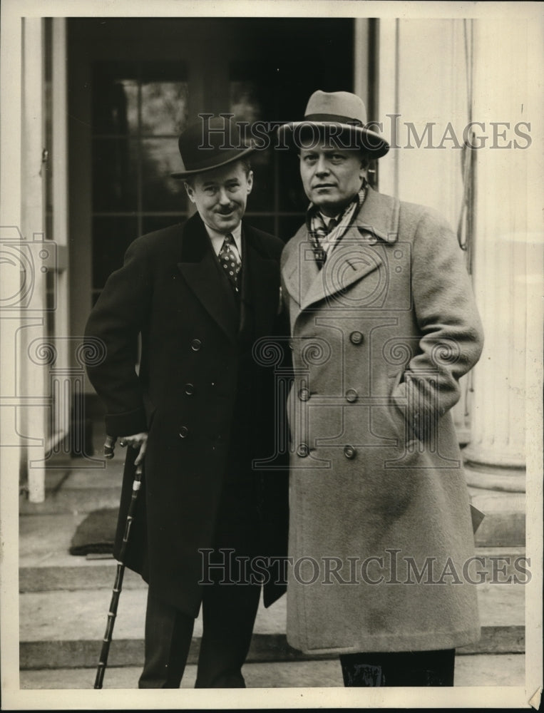 1927 Press Photo Roy Howard Scripps-Howard Newspapers with Cark Beckel(right)
