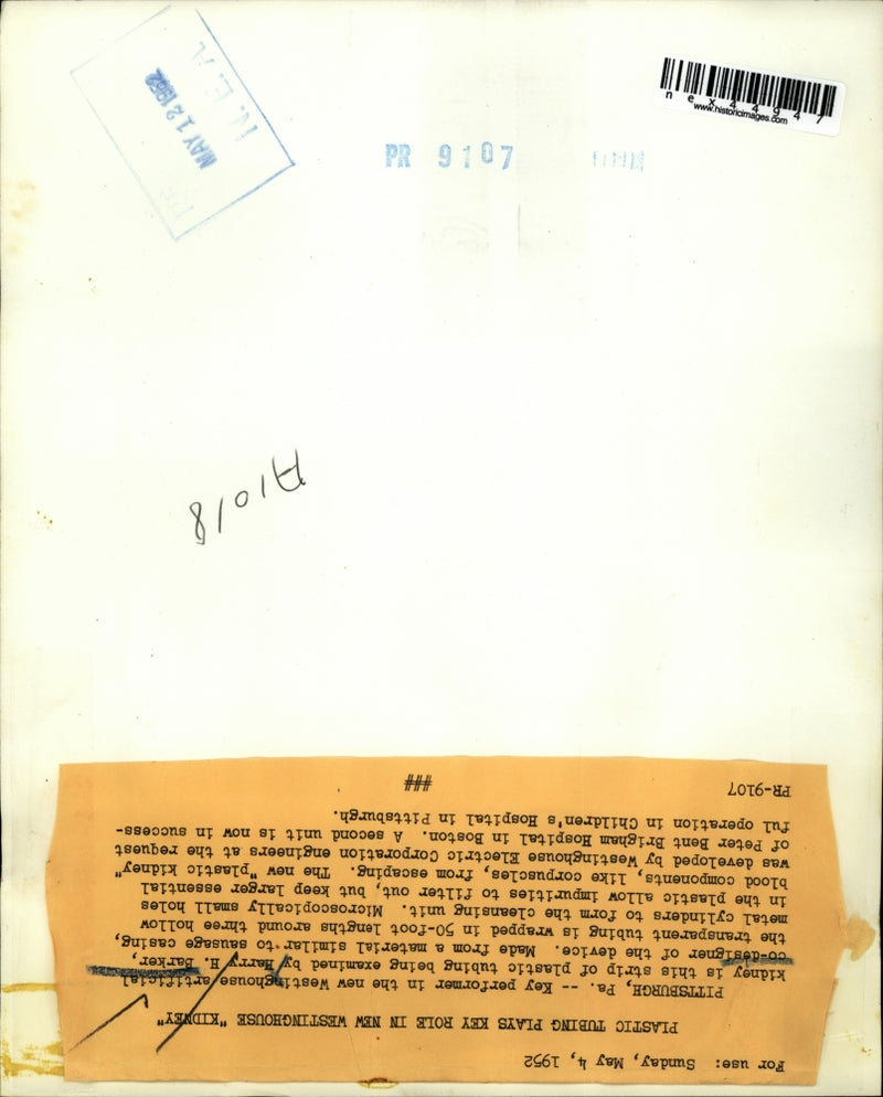 Load image into Gallery viewer, 1952 Press Photo Pittsburgh Pa Westinghouse Labs Harry Barker &amp; liver device
