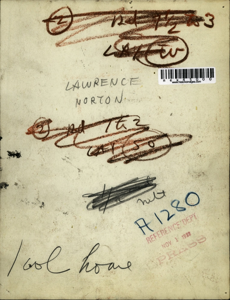 1922 Press Photo Lawrence Norton