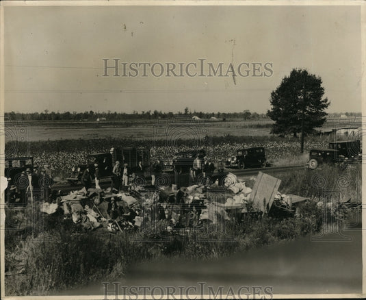1931 Press Photo Debris of cotton pickers where six people were killed