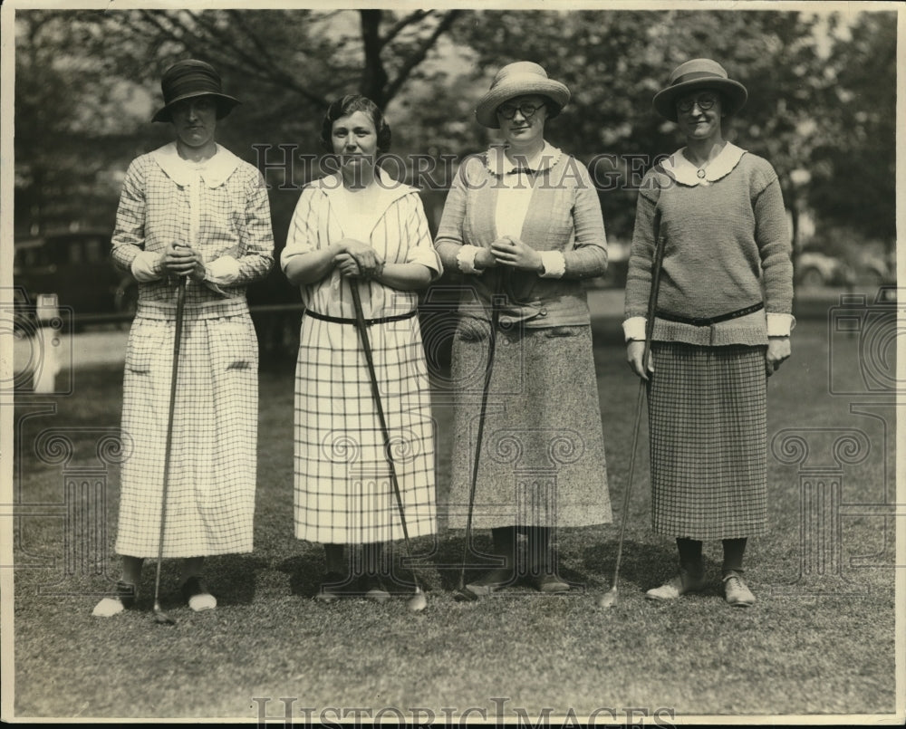 1925 Press Photo Mrs Parker Wilson, Mrs Rauson Miller Jr, Mr Barnard Duffey Jr
