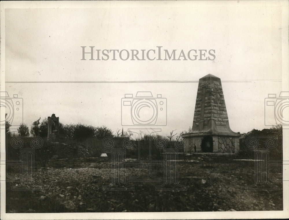 1927 Press Photo Fey en Haye France memorial