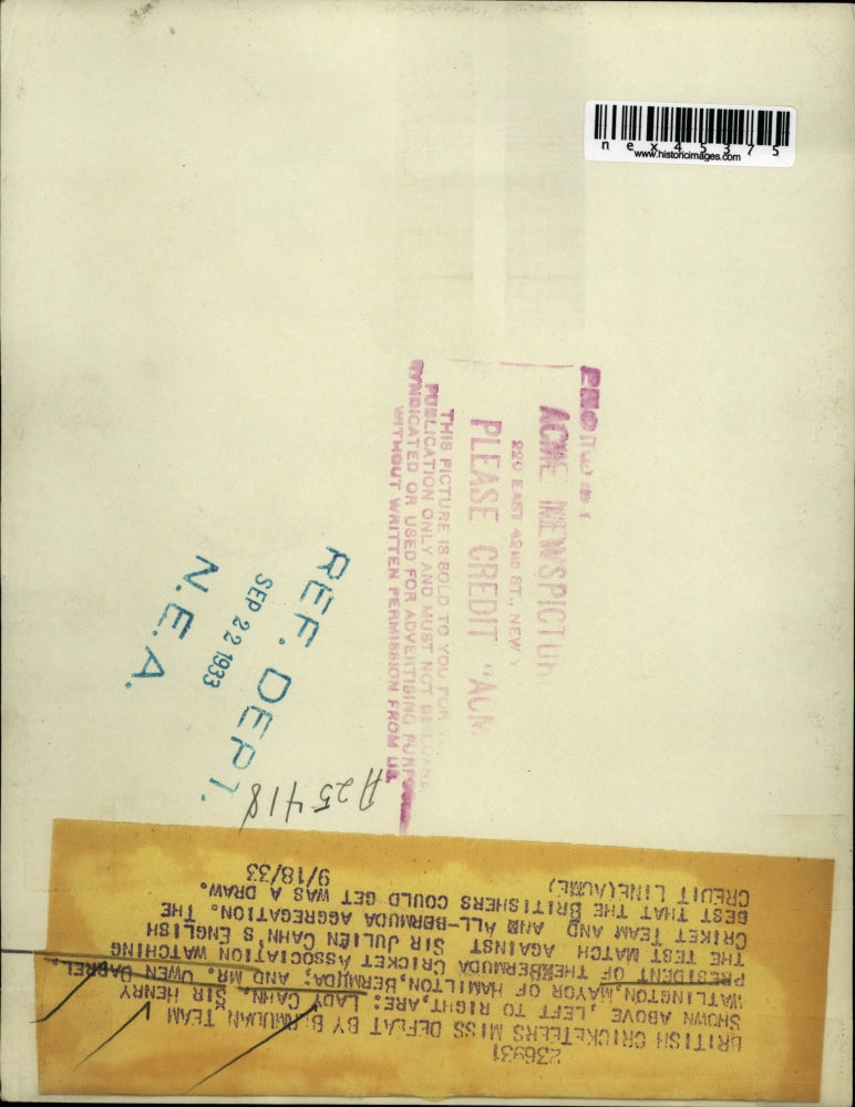 1933 Press Photo Lady Cahn, Sir Henry Watlington, Mayor Hamilton & Owen Darrel