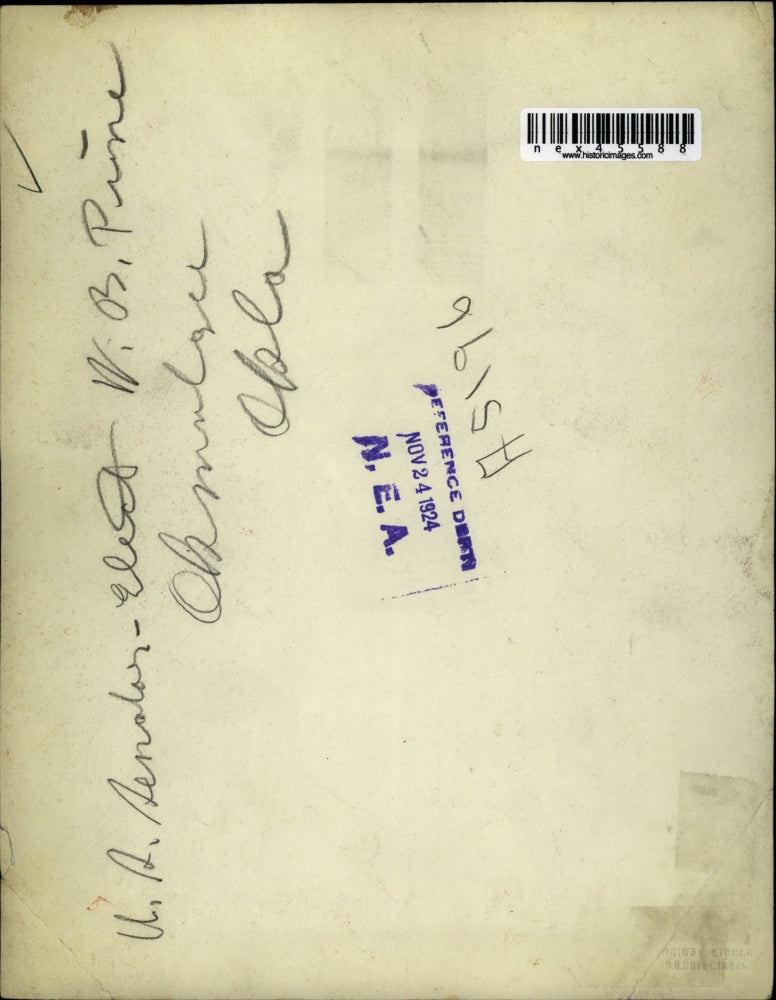 1924 Press Photo W.B. Prine, U.S. Senator Elect