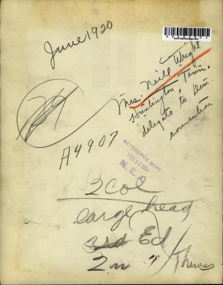 1924 Press Photo Ms. Neil Wright - nex45601