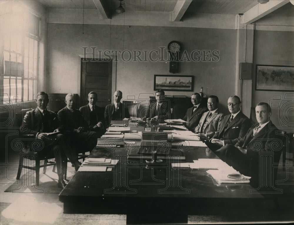 1921 Press Photo United States Shipping Board Emergency Fleet Corp board mtg