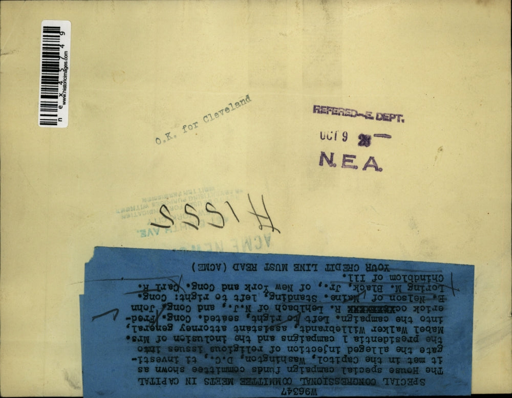 1928 Press Photo House special campaign committee in Washington DC