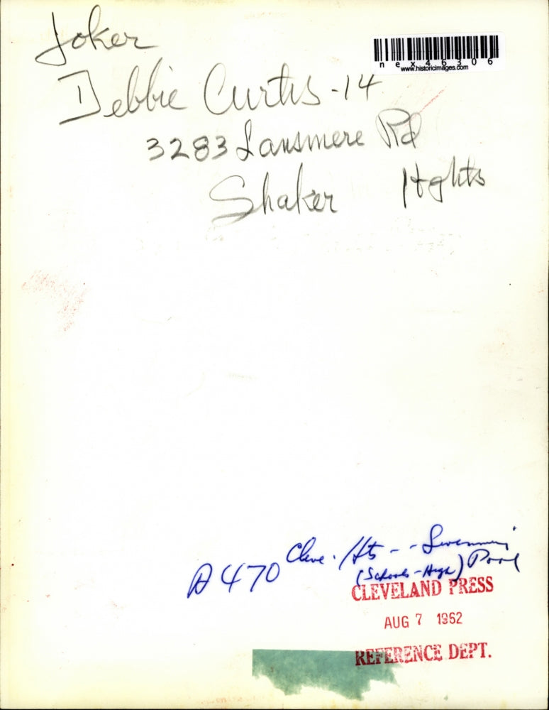 1952 Press Photo Debbie Curtis age 14 dressed as the Joker