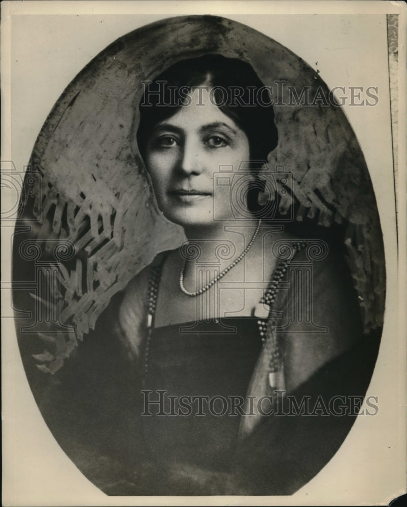 1929 Press Photo Mrs Louie Mendelssohn wife of Detroit capitalist