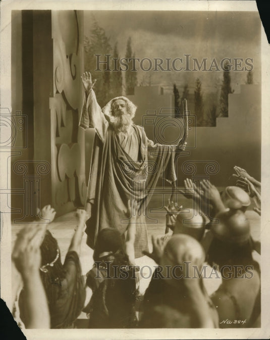 1928 Press Photo Noah played by Paul McAllister in Passion play for Warner Bros
