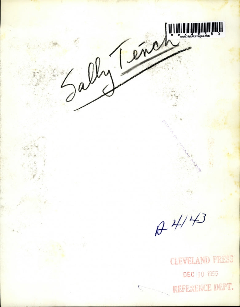 1955 Press Photo Sally Tench - nex46565