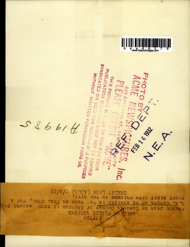 1932 Press Photo Prince Jean De Caraman Chimay of Belgium