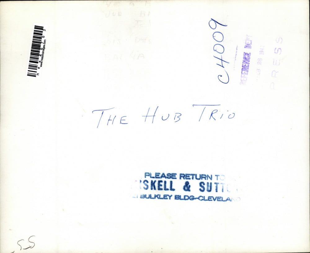 1941 Press Photo The Hub Trio - nex46763