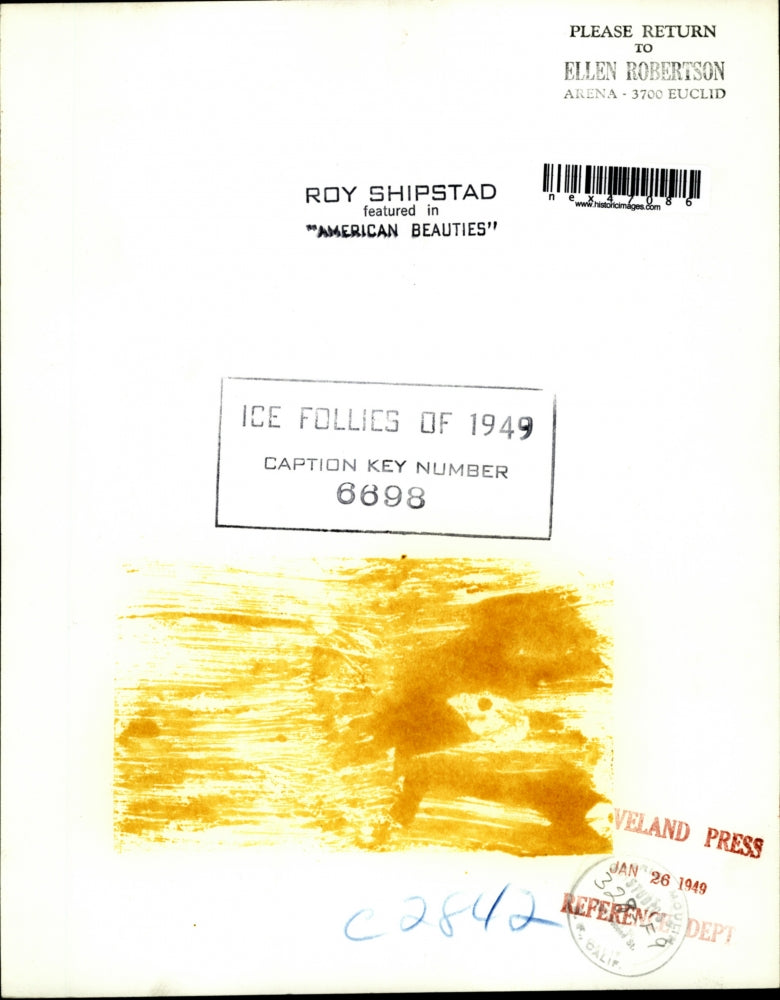 1949 Press Photo ice skater Roy Shipstad of Ice Follies 1949