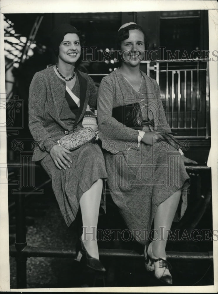 1931 Press Photo Virginia Hunter, Dorothy Scully of Chicago